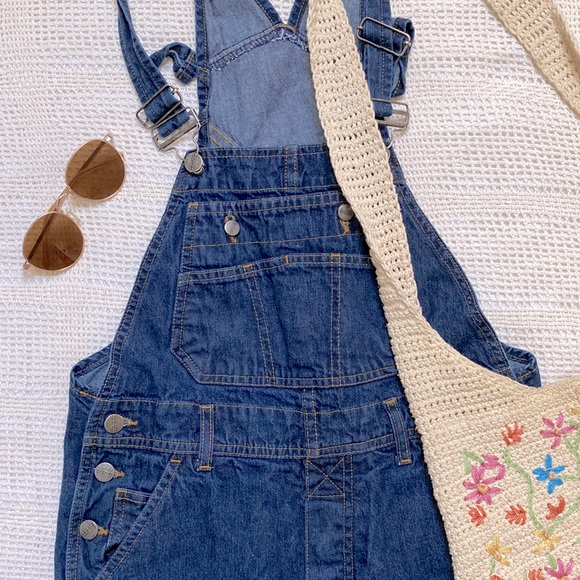 Vintage Pants - Vintage dark wash overalls